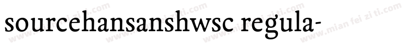 sourcehansanshwsc regula字体转换